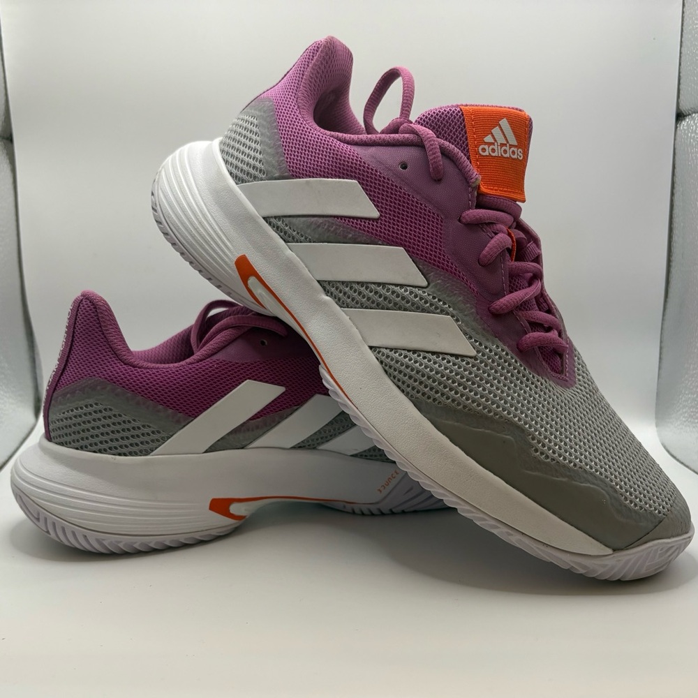 Adidas Women's Purple and Gray Sneakers CourtJam Control tennis and pickleball